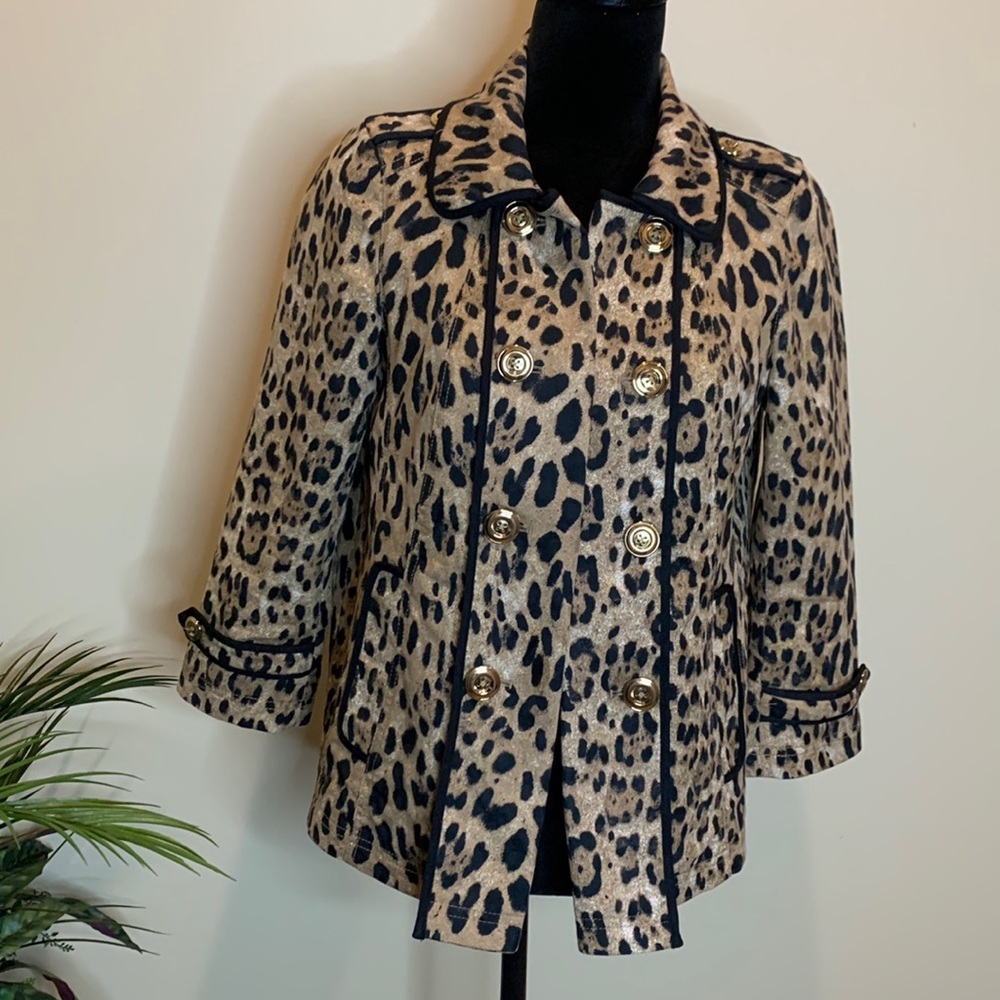 Whbm Leopard Print Short Swing Jacket - image 3